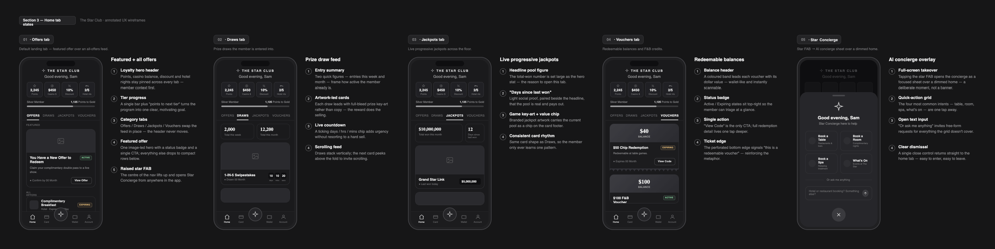 Revised Home Screen Wireframes